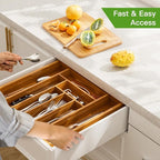 Pipishell Bamboo Expandable Drawer Organizer - Image 5