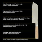 Babish 7.5-Inch Clef Knife – High-Carbon 1.4116 German Steel Kitchen Knife - Image 3