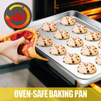 Terlulu Baking Sheet, Cookie Sheet, Stainless Steel Baking Pan, 2 Piece-19.6''x - Image 4