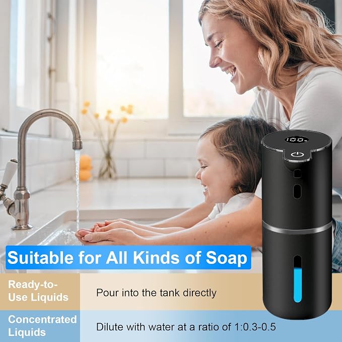 OHIFAST Automatic Liquid Soap Dispenser Touchless, USB Rechargeable Smart Hand - Image 6