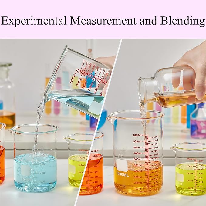 High Borosilicate Glass Measuring Cup-V-Shaped Spout, 1000ml Glass Measuring - Image 6