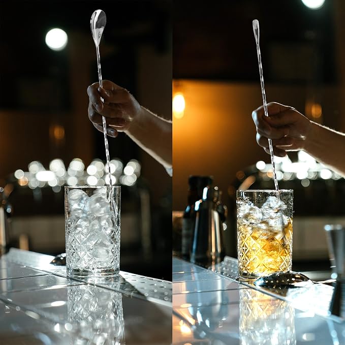 Briout 6 Pieces Bar Spoon, 12 Inches Long Handle Drink Stirrer - Image 7