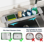 NiHome Extendable Sink Kitchen Organizer, Extra Long Telescopic Brush Storage - Image 5