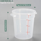 CURTA 4 Quart Translucent Round Food Storage Container - Image 2