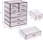Sorbus Acrylic Makeup Organizer Set, 7-Drawer Vanity & Countertop Cosmetic - Image 3