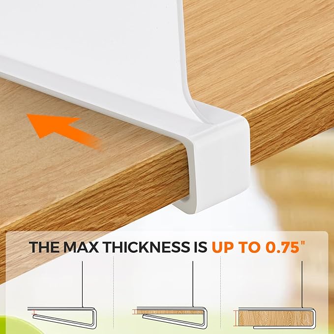 JOY DECOR 2 Pack Acrylic White Shelf Dividers - Image 3