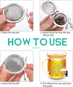 2Pack Tea Infuser with Cute Cat Charm, Premium Stainless Steel Loose Leaf Tea - Image 3