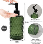 Green Glass Soap Dispenser - Image 2