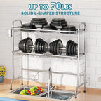 HOWDIA Stainless Steel 2-Tier Over The Sink Dish Drying Rack - Image 6