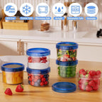 6 Pack-16 OZ Freezer Storage Containers, Small Plastic Containers - Image 2
