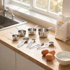 Measuring Cups and Spoons Set, Stainless Steel Measuring，4 Spoons, 4 Cups - Image 7
