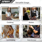 Server Apron with 3 Pockets, Waterproof Oil Waitress Waiter Half Apron - Image 5