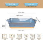 Dafuceramic Casserole Dish for Oven, 4.2 QT Baking Dish, 9x13 Large Porcelain - Image 2