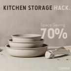 CAROTE 15pcs Pots and Pans Set, Nonstick Cookware Set Detachable Handle - Image 7