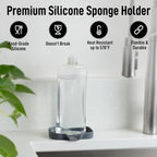 Zulay Kitchen Small Silicone Sponge Holder – Space-Saving Sink Organizer Tray - Image 2
