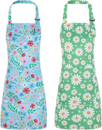 2 Pack Kids Apron, Cute Cooking Aprons, Waterproof Art Apron - Image 8