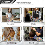 Server Apron with 3 Pockets, Waterproof Oil Waitress Waiter Half Apron - Image 5