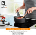 BRA COOKWARE Efficient Pro Nonstick Saucepan w/Lid | 6.3 Inch 1.13 Quart - Image 4