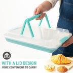 Sheet Cake Pan with Lid, Non-Stick Ceramic Coating Baking Pan, Oven Safe 450°F - Image 2