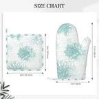 Oven Mitts and Pot Holders Dahlia Flower Pastel Vintage Silicone Kitchen - Image 3