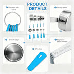 Bopei Measuring Cups and Spoons Set Stainless Steel 10 Piece - Image 3