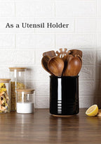 ABRUTY Utensil Holder, 6.7" Ceramic Kitchen Utensil Crock - Image 3