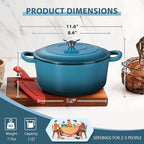 E-far 3 Qt Enameled Cast Iron Dutch Oven - Image 2