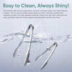 12 Pieces Buffet Tongs 7'' Serving Tongs Heavy Duty Stainless steel Kitchen and - Image 6