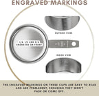 1 Cup Stainless Steel Measuring Cup | Sturdy Metal 250 ml | 240 cc | 8 oz | - Image 5