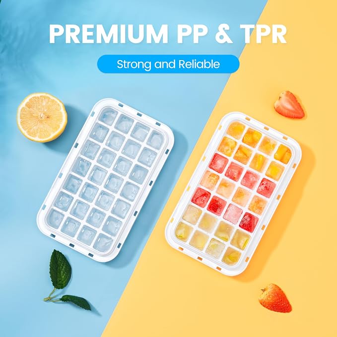 Ice Cube Tray with Lid and Bin, PHINOX 56 pcs Ice Trays - Image 7