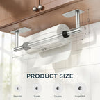 FORIOUS Paper Towel Holder Under Cabinet, Single Hand Operable - Image 3