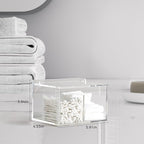 Clear Acrylic Cotton Swab Ball Holder Qtip Organizer - Image 2