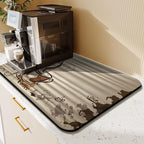 Fun Coffee Mat, Absorbent Hide Stain Anti-Slip Coffee Bar Accessories, Dish - Image 3
