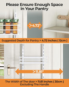 Adjustable 6-Tier Over the Door Pantry Organizer, Spice Rack, Narrow Hanging - Image 2
