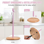 Wooden Paper Towel Holder countertop, Stylish Bird Shaped, Solid Wood Base&Iron - Image 7