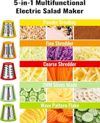 Electric Cheese Grater Salad Shooter, 5-In-1 Electric Slicer - Image 2