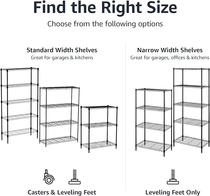 Amazon Basics 5-Shelf Multipurpose Adjustable Steel Garage Shelving Unit - Image 5