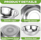 8 PCS Stainless Steel Mixing Bowls 13 Inch 8 Qt Extra Large Metal Basin - Image 3