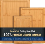 Hiware 3-piece Bamboo Cutting Boards by HIWARE