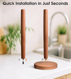 KitchLife Acacia Wooden Paper Towel Holder Countertop - Image 5