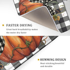 Fall Drying Mats for Kitchen Counter Fall Pumpkin Dish Drying Mat 18 x 24 Inch - Image 3