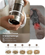 TOMEEM Rechargeable Electric Salt and Pepper Grinder Set, 115ml Large Capacity - Image 3