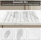 Large Stone Dish Drying Mats for Kitchen Counter, Fast Drying Collapsible Dish - Image 4