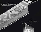 WIZEKA Damascus Chef Knife Set: 3 PCS, Super Sharp Kitchen Knives: Made of - Image 3