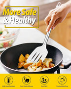 Pack of 4 Silicone Cooking Utensils Set, Non Stick Large Solid Spatulas - Image 4