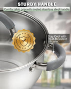 Cook N Home 5.5-Quart Sauce Pot Stainless Steel Stockpot - Image 9