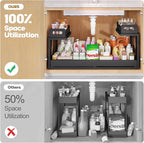 1 Pack-19"-32"W Expandable Under Sink Organizer - Image 4