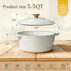 Overmont Enameled Cast Iron Dutch Oven - Image 6