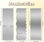 3 Pieces 8.7 Inche Stainless Steel Cake Scraper，Double Sided Patterned Edge - Image 2