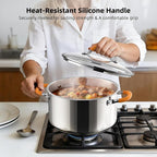 Ciwete Stainless Steel Stock Pot, 5.2 Quart Soup Pot - Image 5